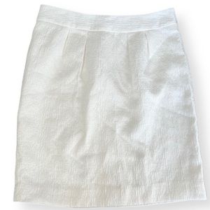 Banana Republic Ivory jacquard pencil Skirt Size 12
